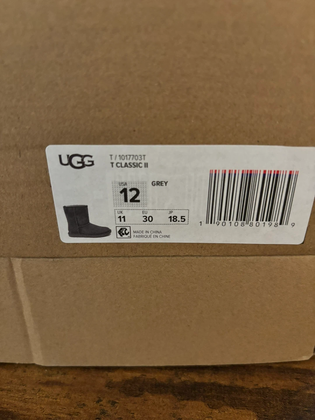 UGG T Classic II Grey Boots - Size 12 (US) - photo 4