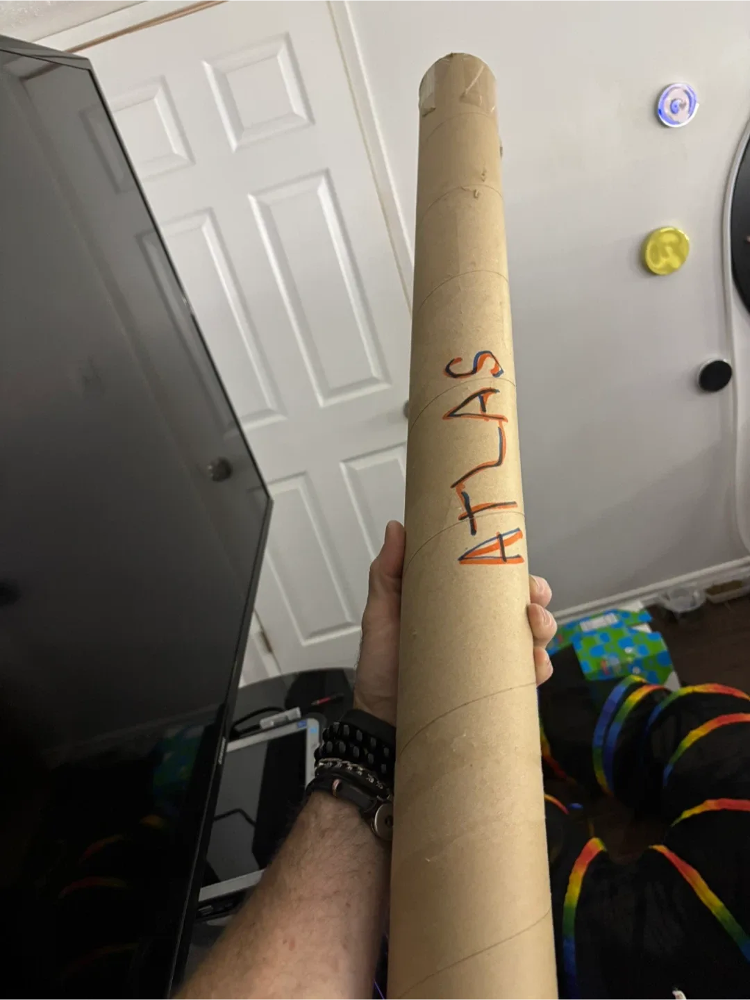 #freecycle large world Atlas inside Cardboard Tube thumbnail