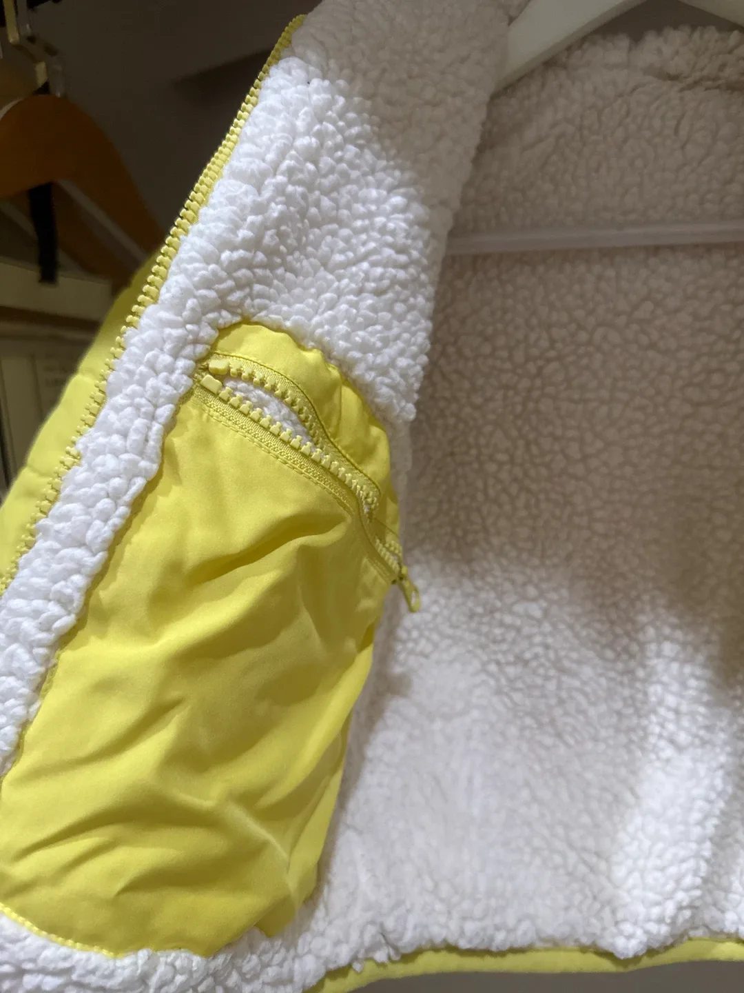 Yellow Puffer Jacket with Fleece Lining image indicator(2)