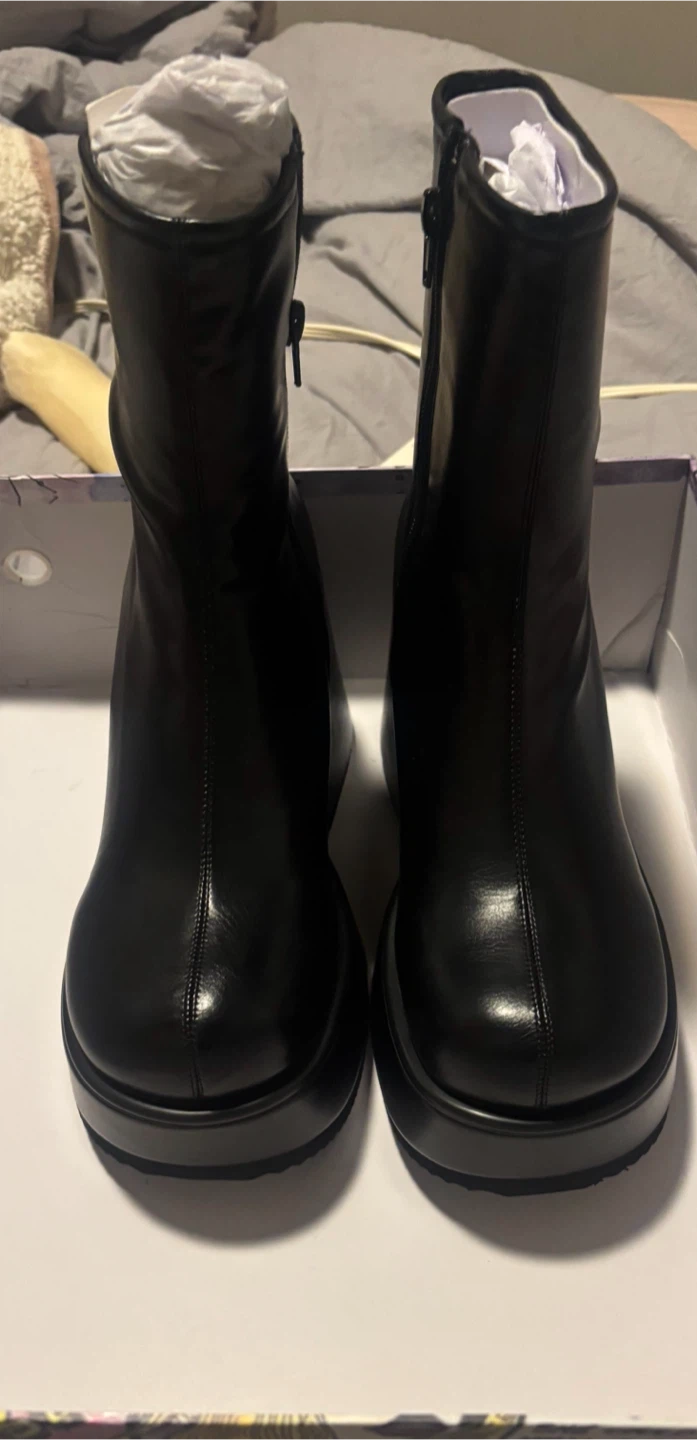 Jeffrey Campbell Black Wedge Boots - photo 4
