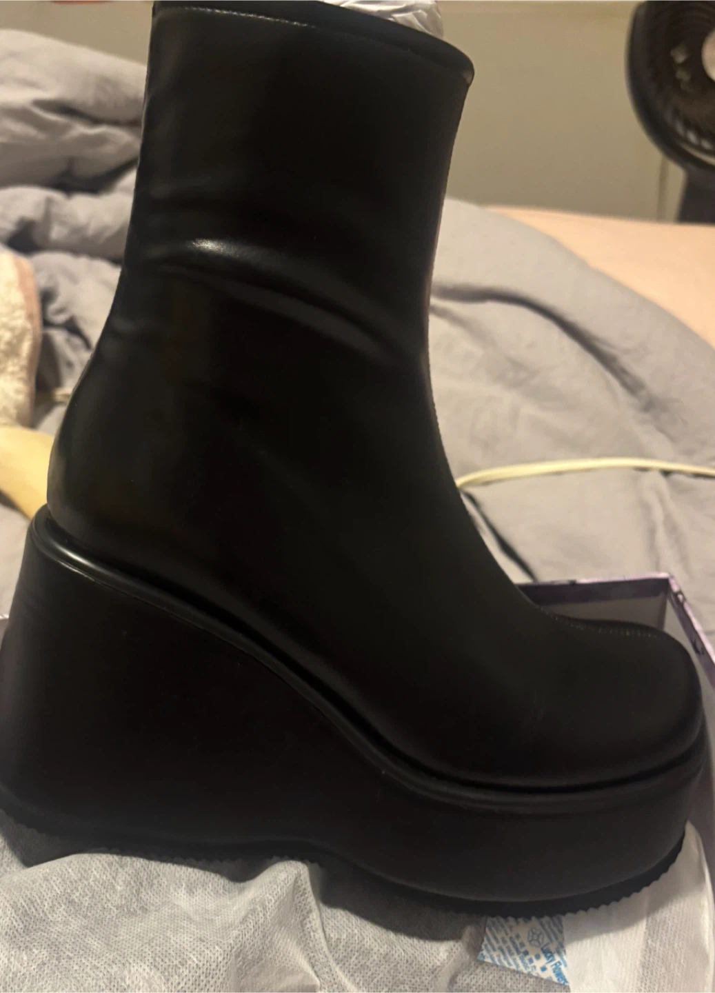Jeffrey Campbell Black Wedge Boots - photo 3