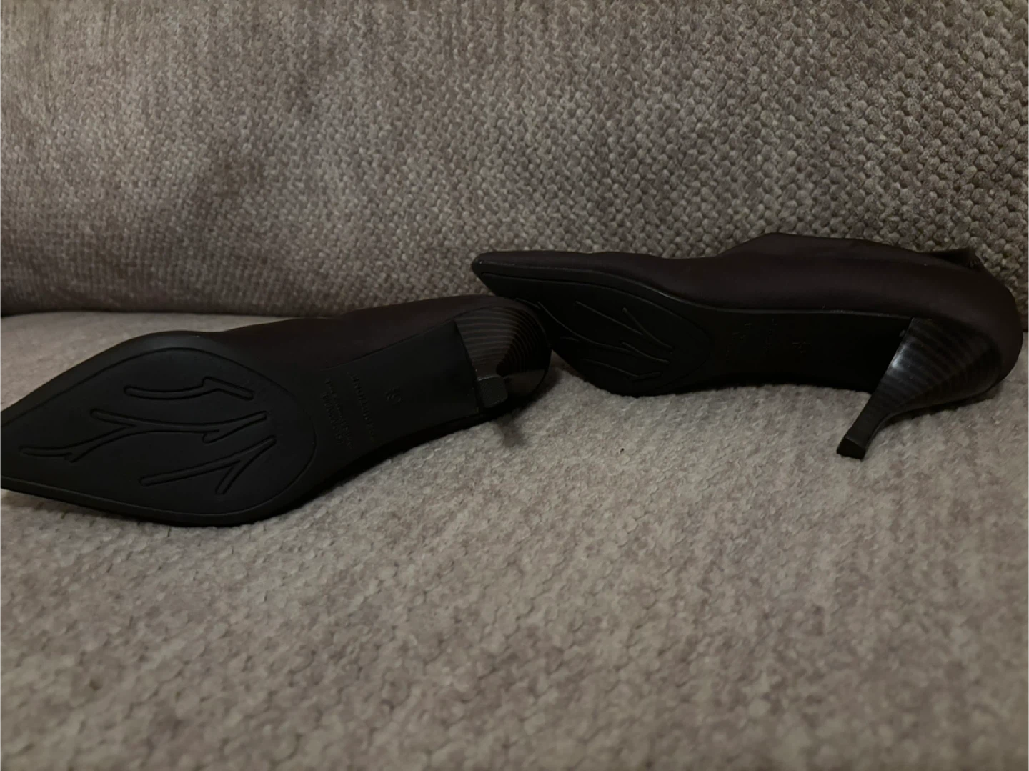 Prediction Brown fabric Heeled Booties Size 6 1/2 - photo 3