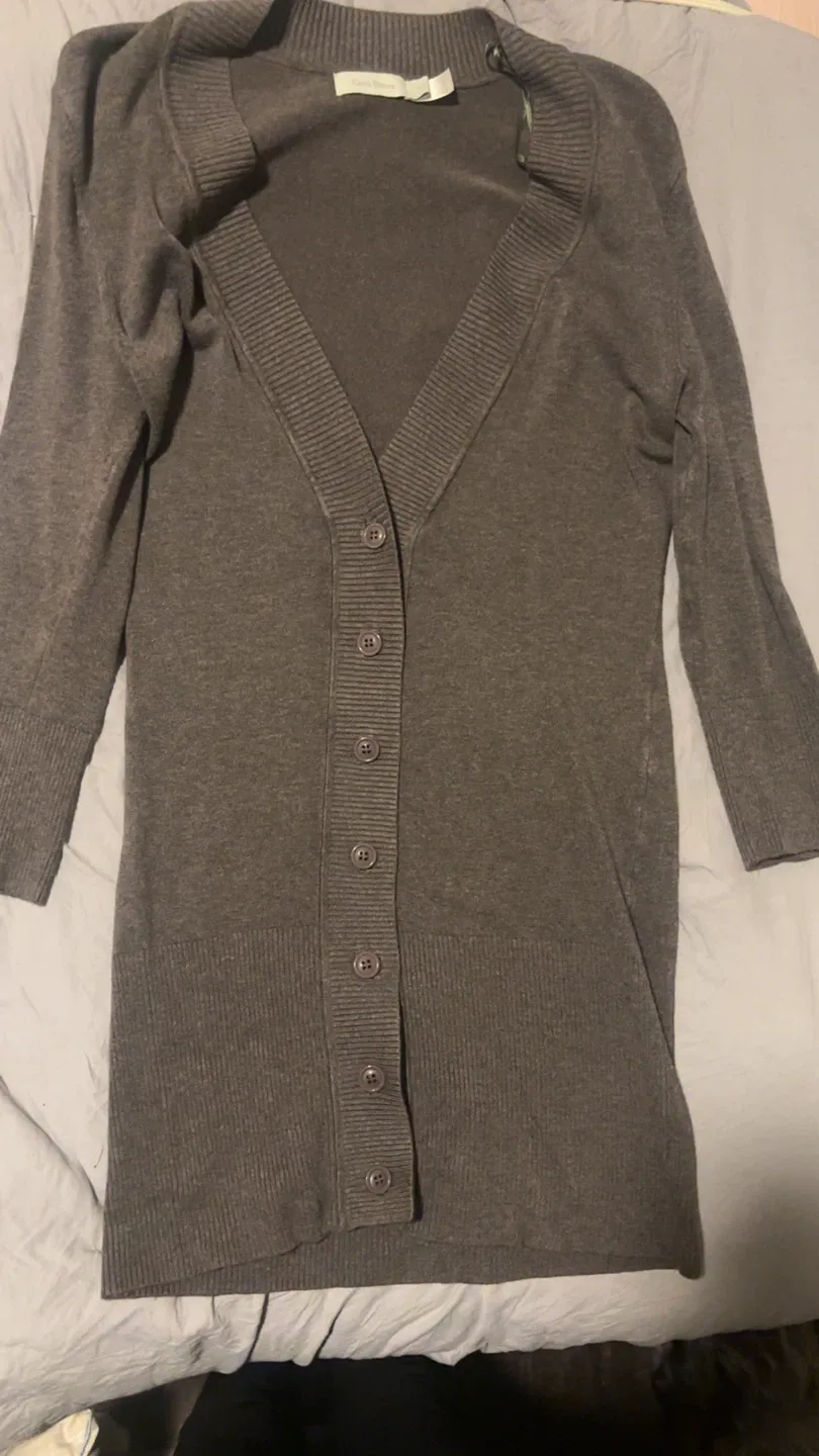 Carole Little Grey Cardigan