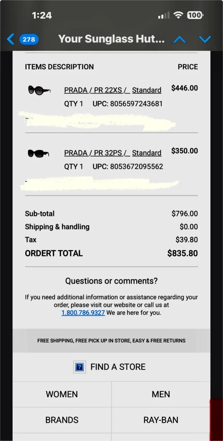 Prada PR 22XS Black Tortoise Sunglasses image indicator(5)