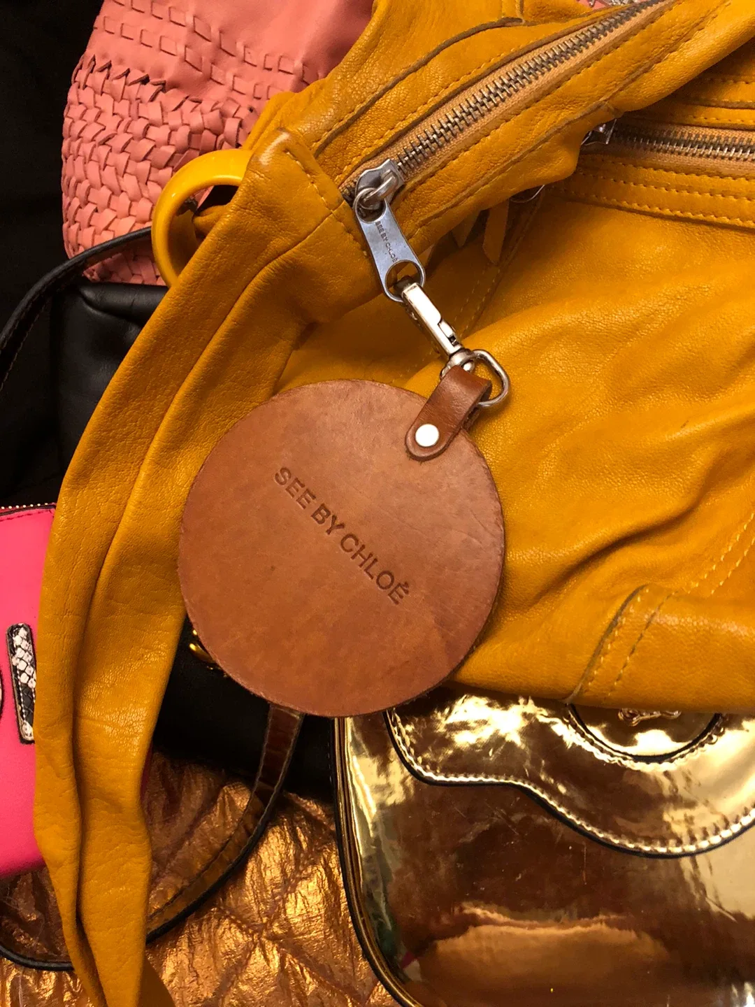 See by Chloe Yellow Leather Shoulder Bag thumbnail