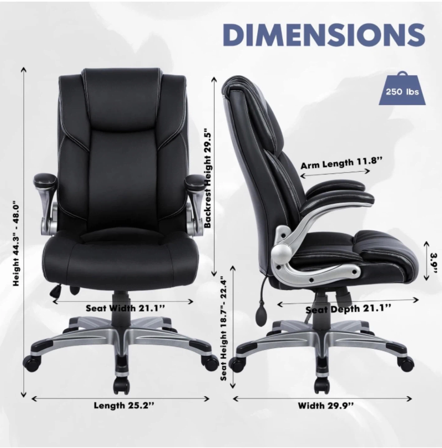 Black Multifunctional Office Chair - photo 2