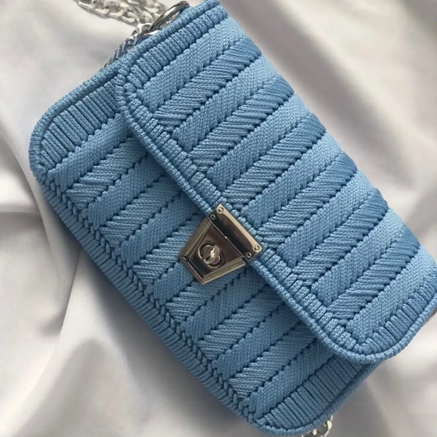 Handmade Crochet canvas Clutch Bag image indicator(4)