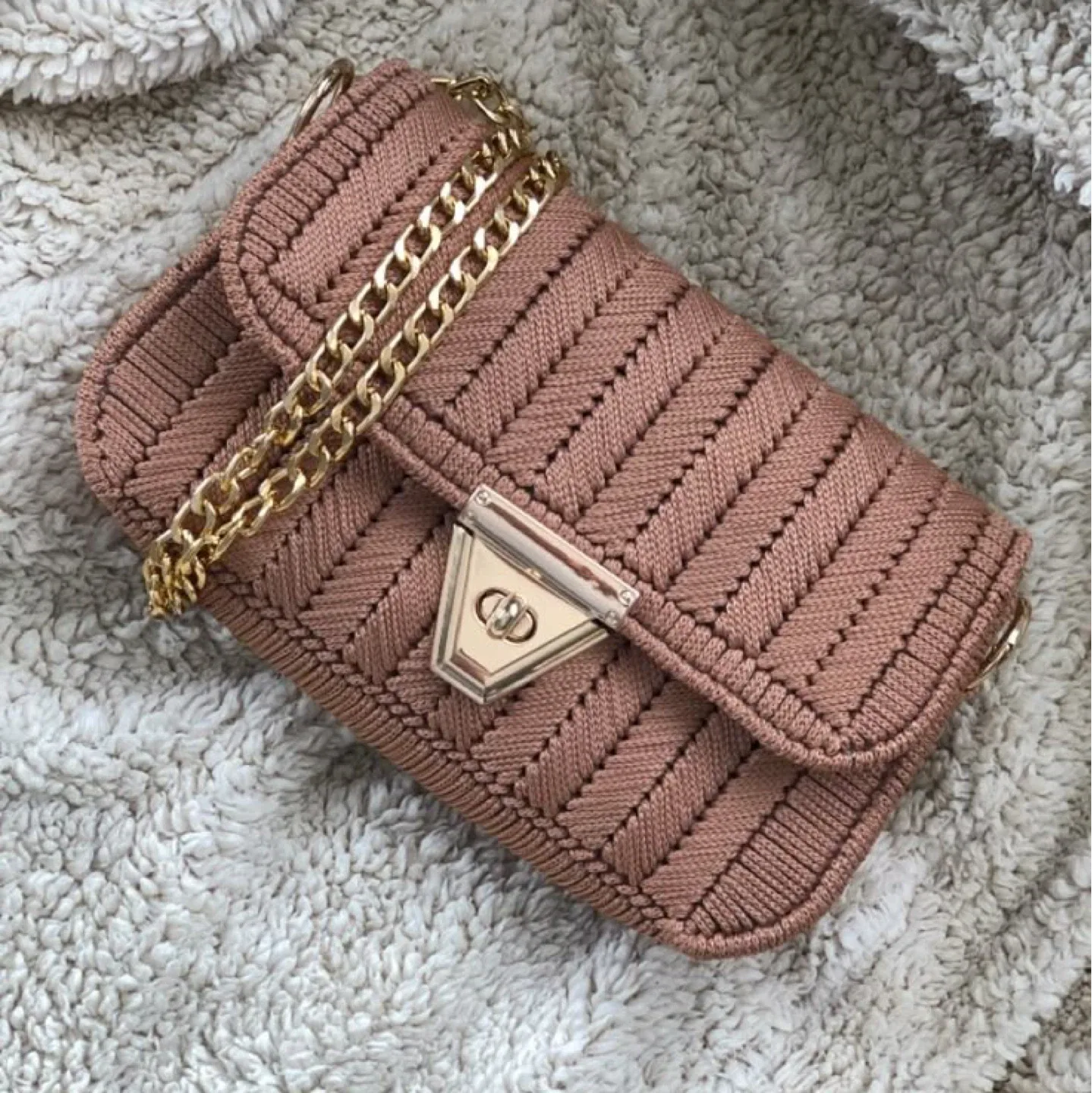 Handmade Crochet canvas Clutch Bag image indicator(7)