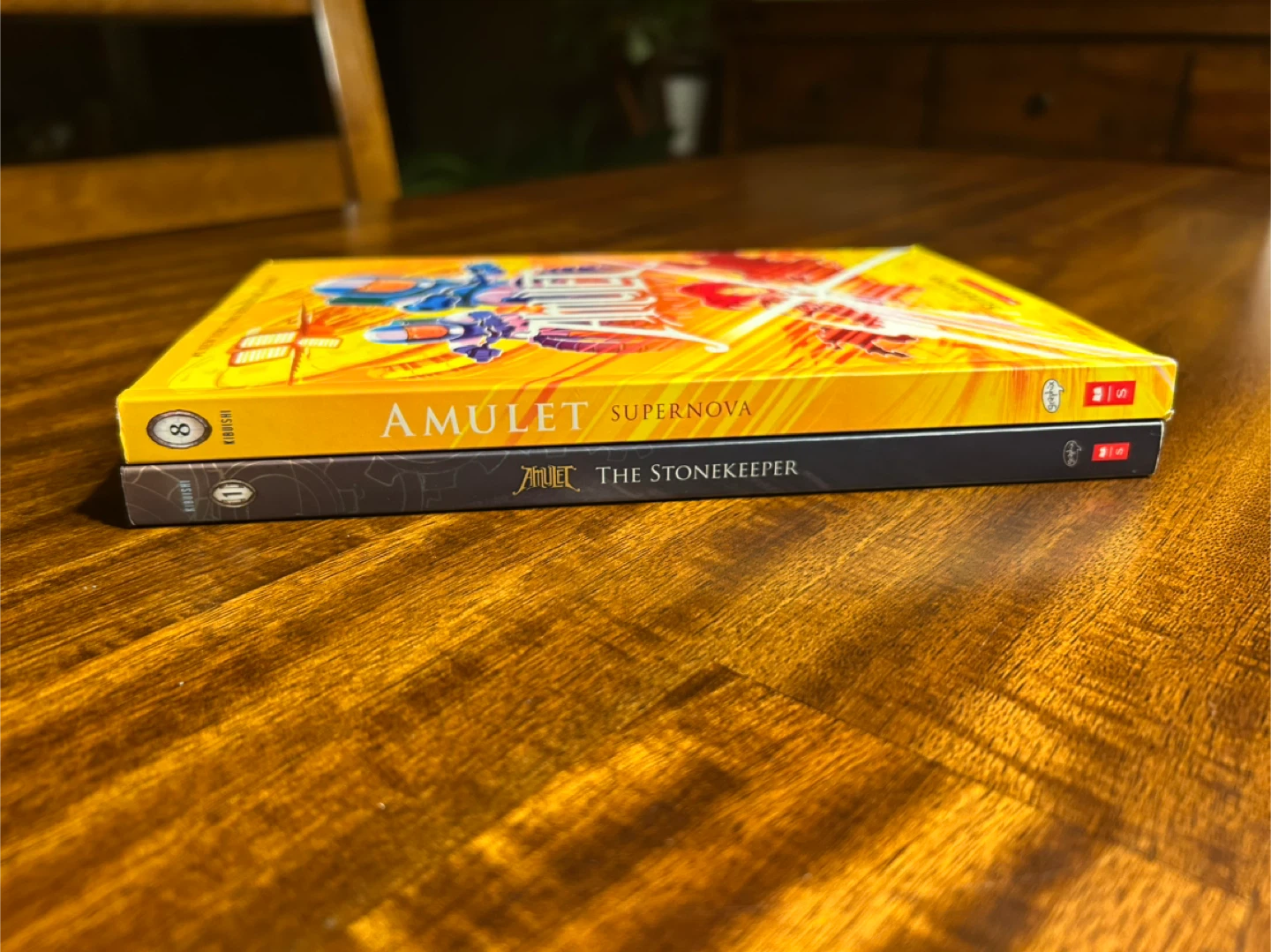 Amulet Books 1 & 8 by Kazu Kibuishi — Like New! - photo 2
