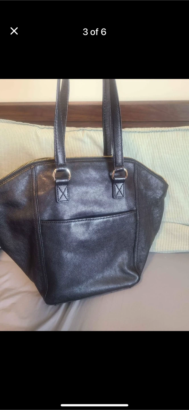 DKNY Black Leather Tote Bag - photo 2