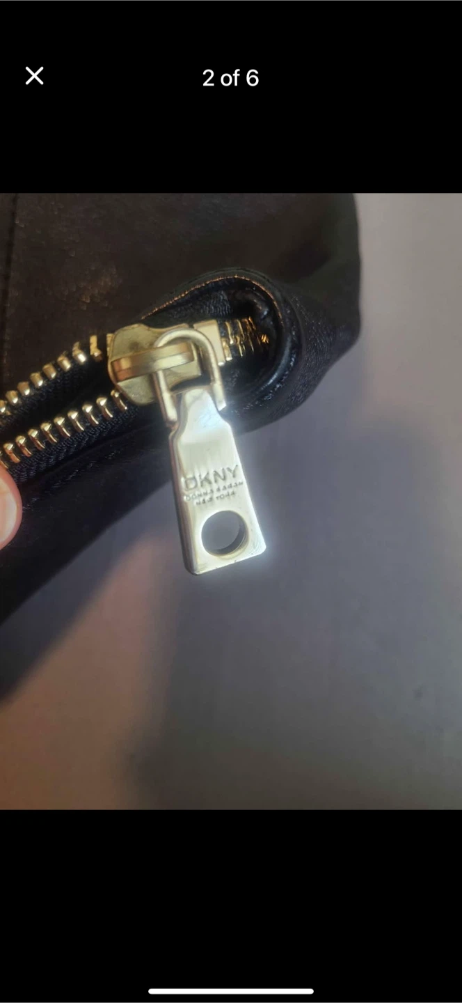 DKNY Black Leather Tote Bag - photo 3
