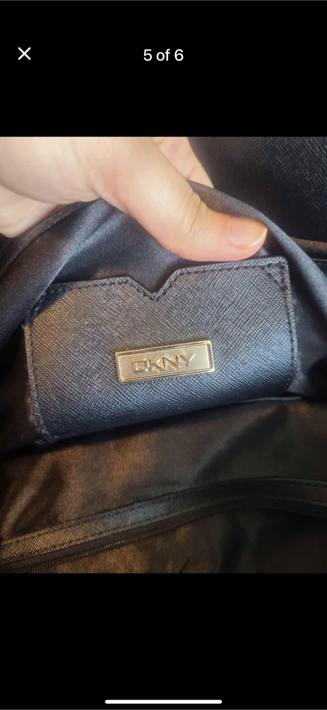 DKNY Black Leather Tote Bag - photo 4