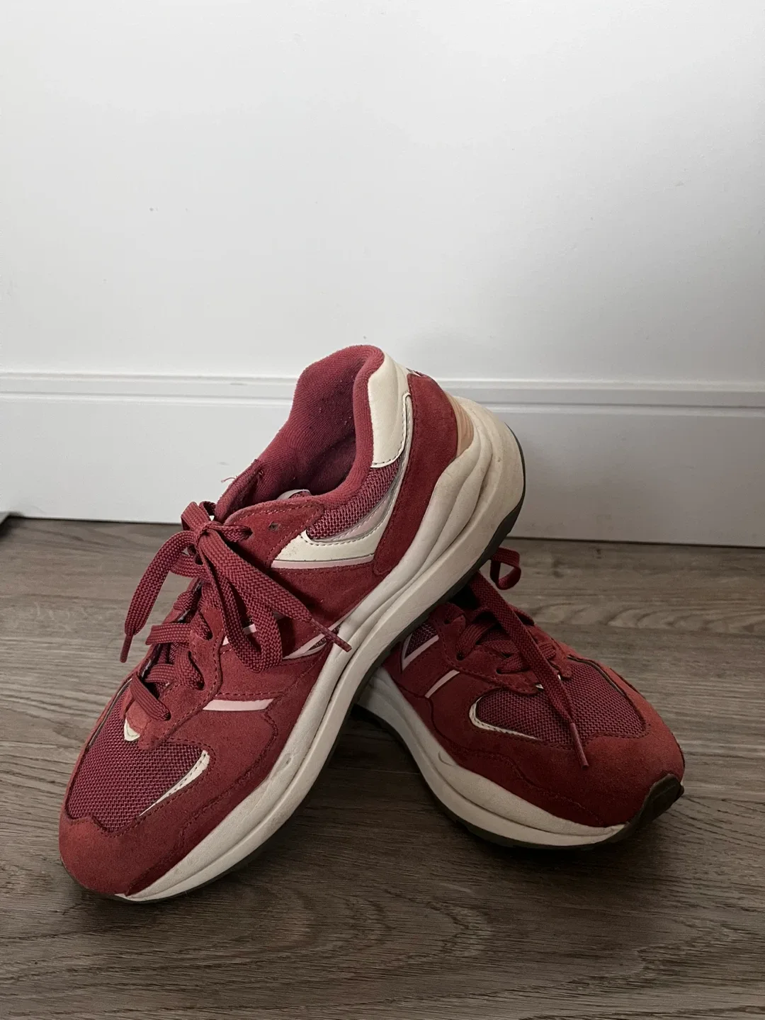 New Balance 57/40 women’s Burgundy Sneakers image indicator(8)