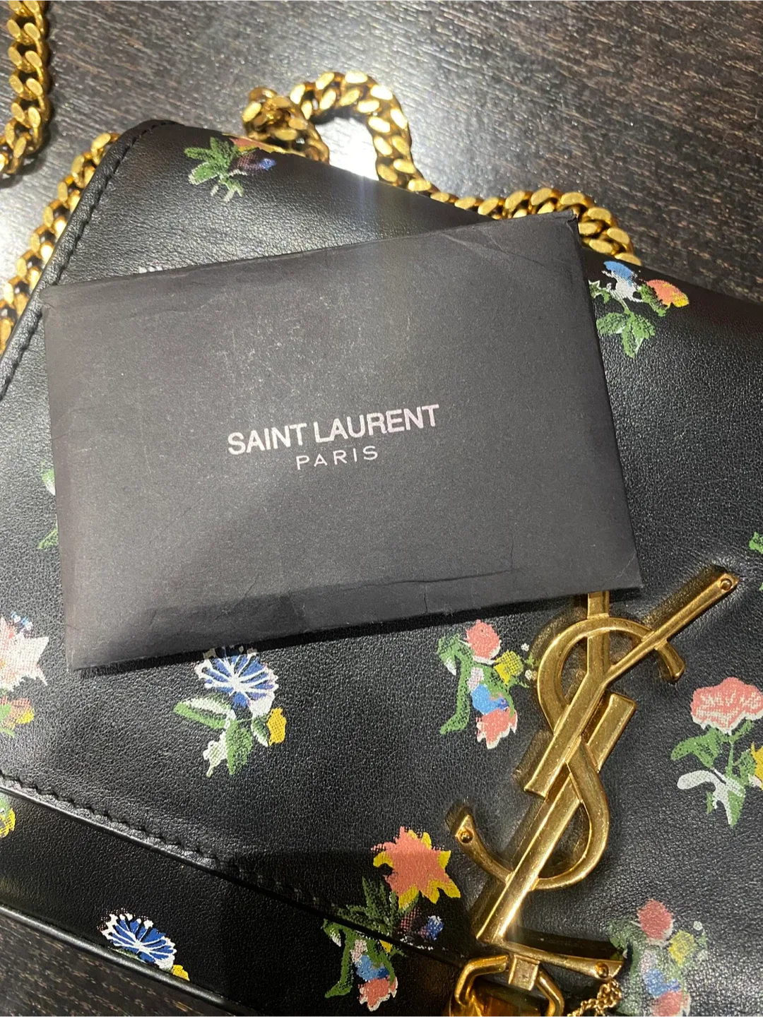 Yves Saint Laurent YSL Floral Purse on Chain image indicator(2)