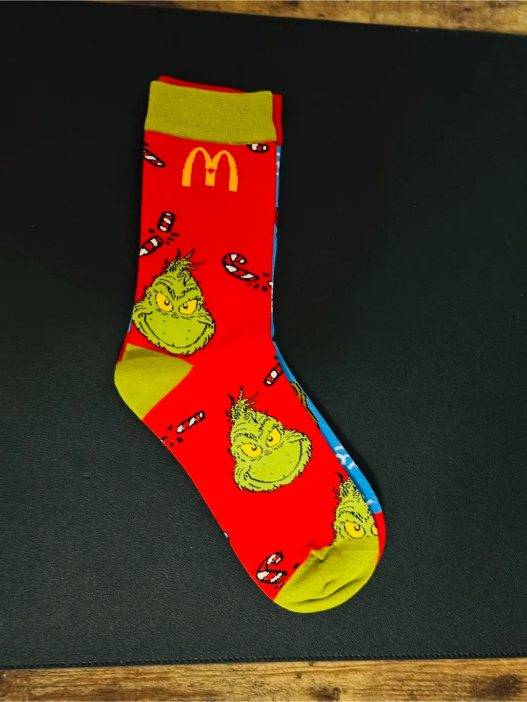 McDonalds Canada Grinch Socks-Brand New, Unopened image indicator(3)