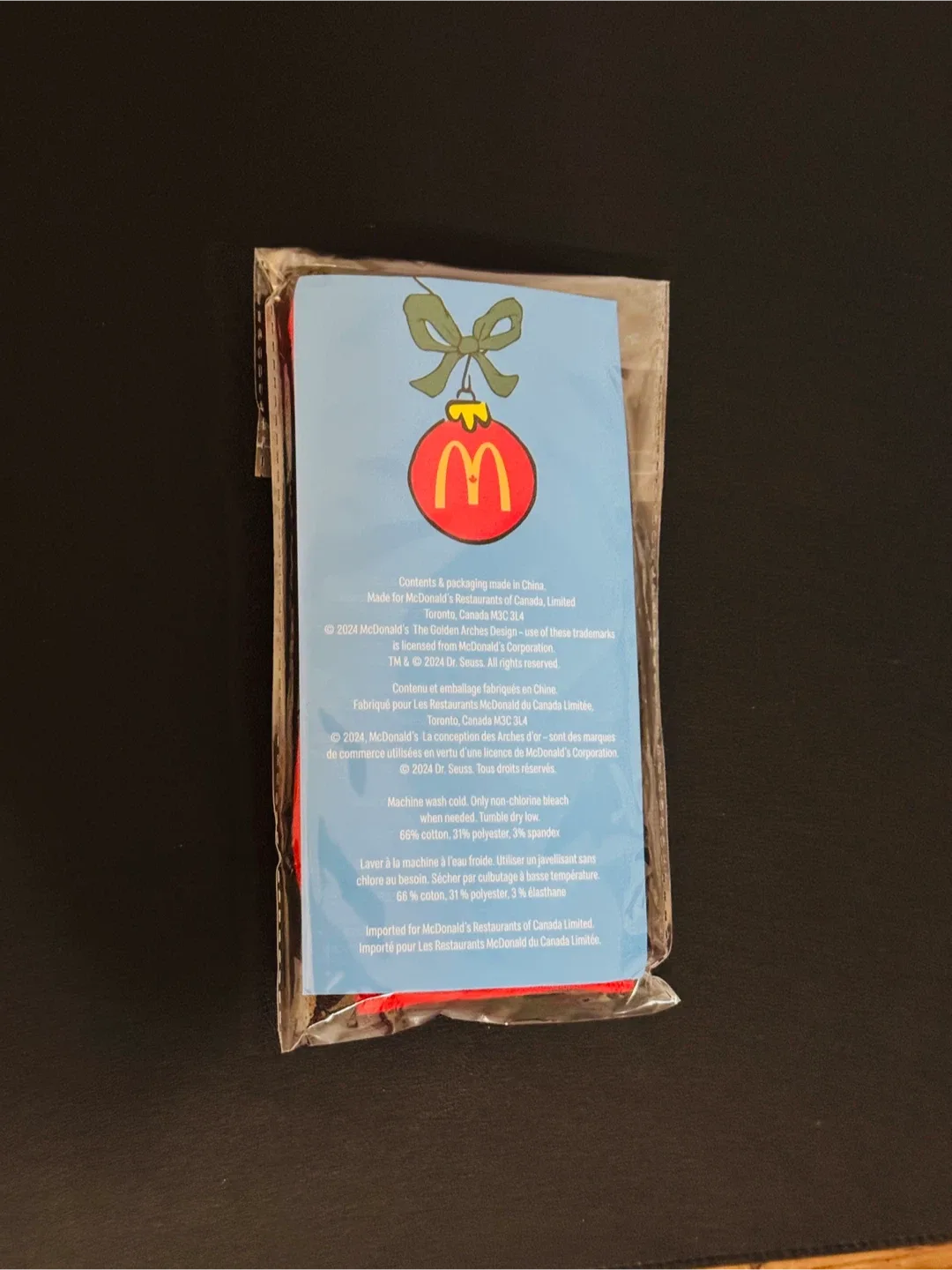 McDonalds Canada Grinch Socks-Brand New, Unopened image indicator(2)