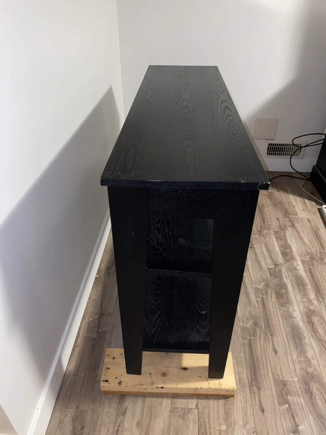 Black Console Table with Shelves - photo 2