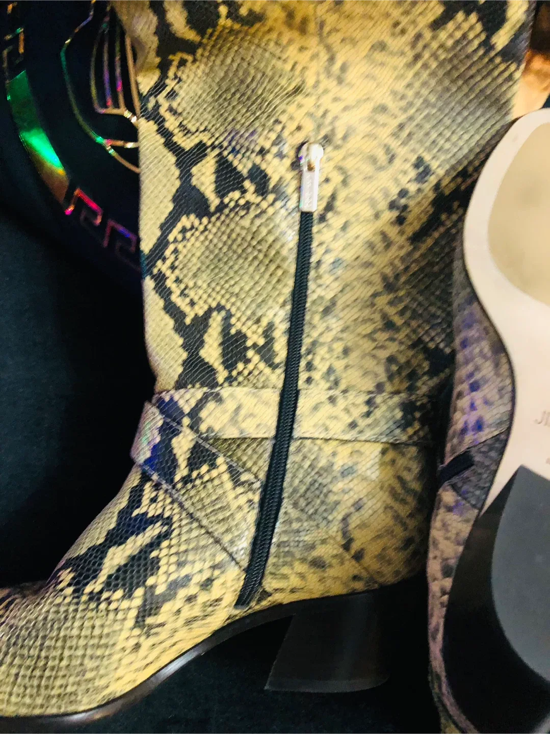 Jimmy Choo Snakeskin Knee High Boots - Size 39 image indicator(6)