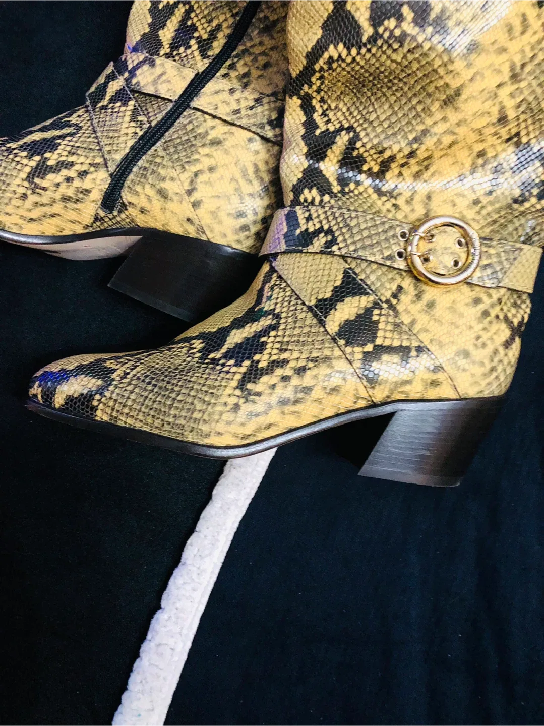 Jimmy Choo Snakeskin Knee High Boots - Size 39 image indicator(3)