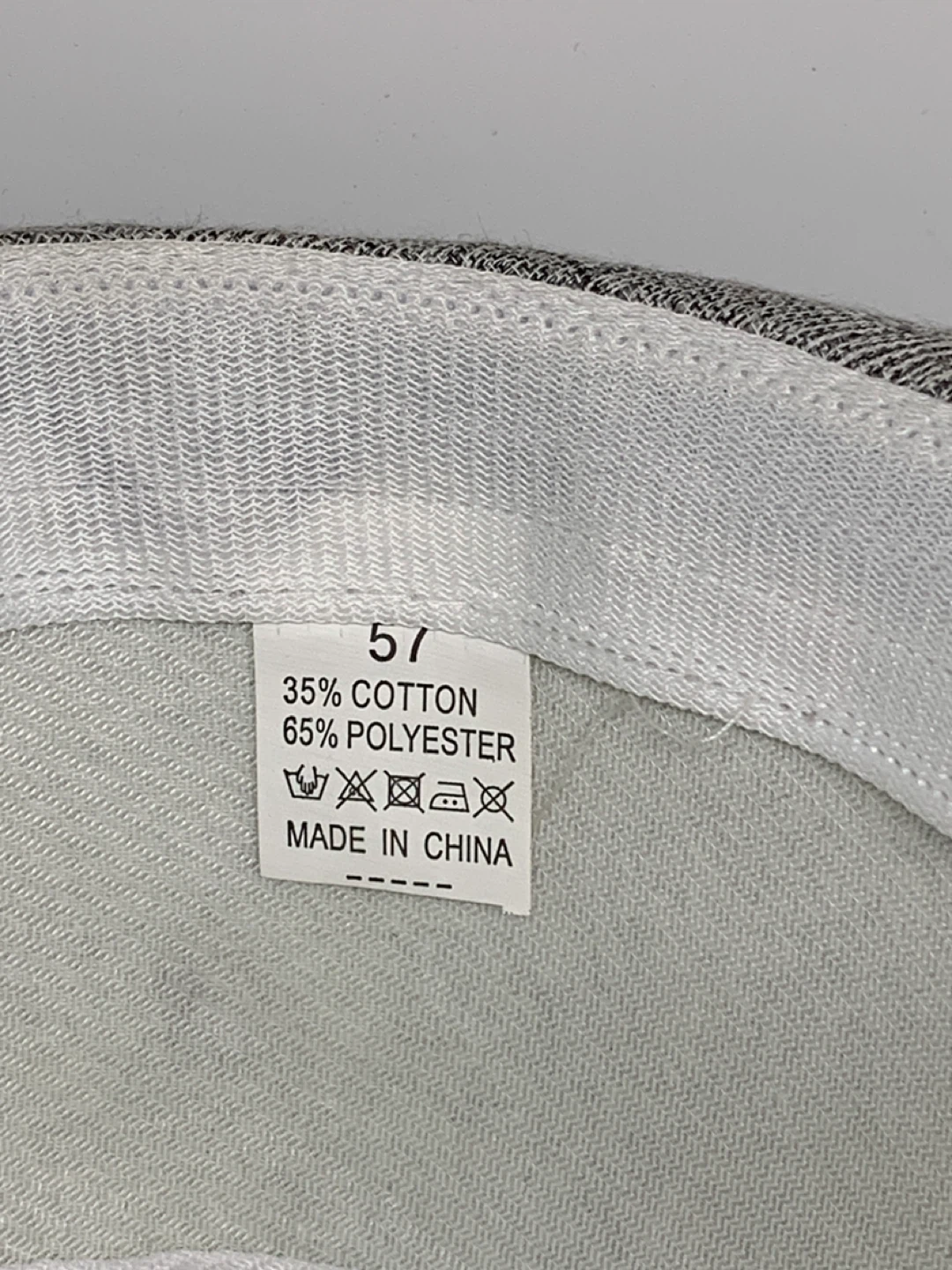 Grey Plaid Fedora Hat - Size 57 - photo 2