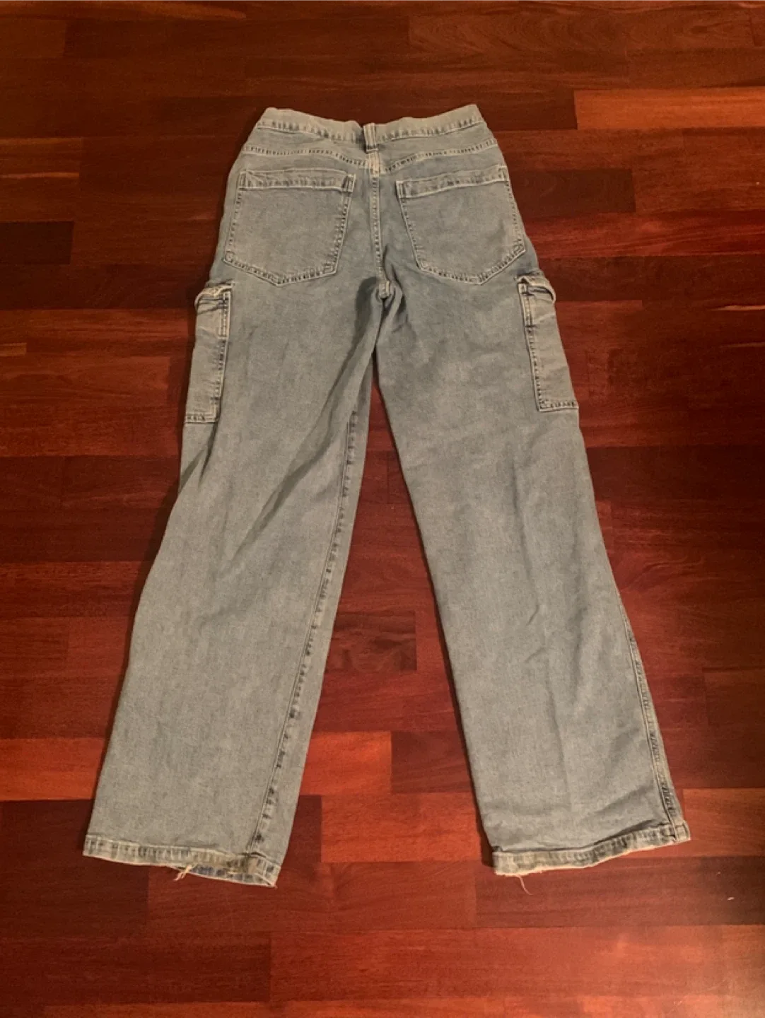 GAP Light Wash Denim Cargo Pants image indicator(3)