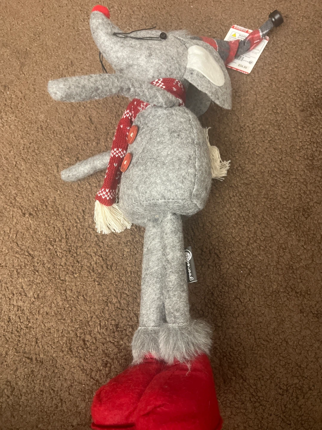 New Grey Mouse Christmas Decoration