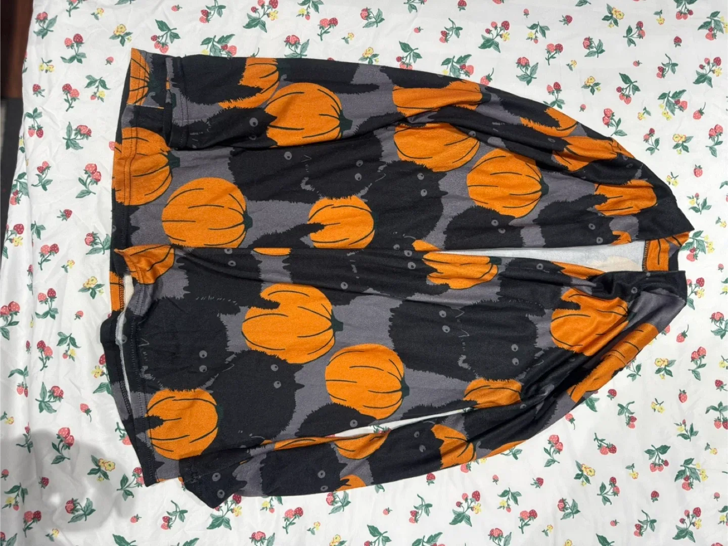 Halloween Pumpkin Print Long Sleeve Top thumbnail