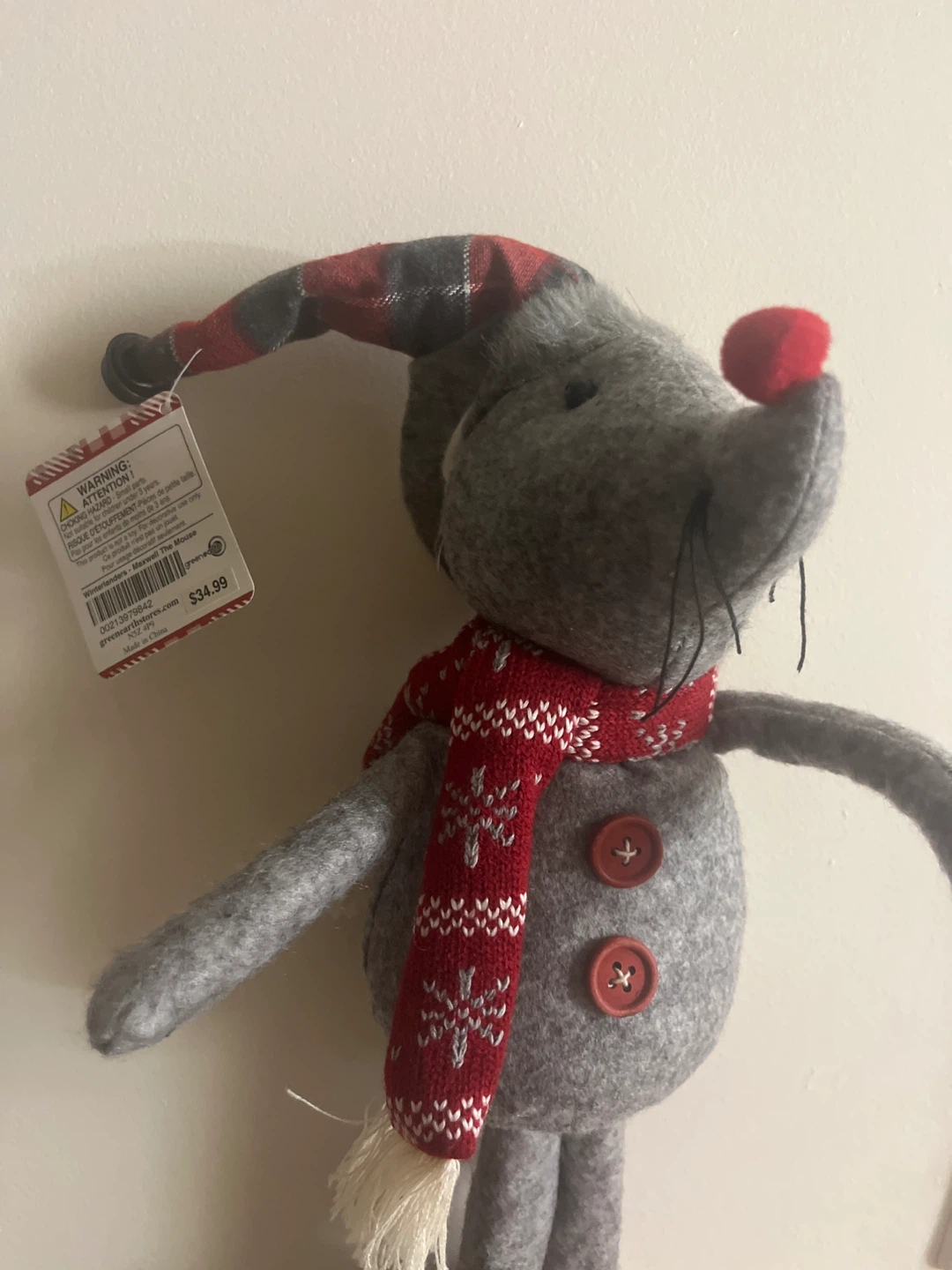 New Grey Mouse Christmas Decoration - photo 3