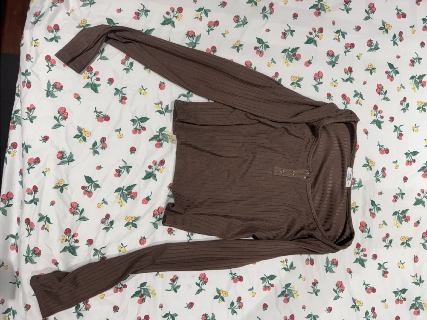 New Ardene Brown Ribbed Lounge Set thumbnail