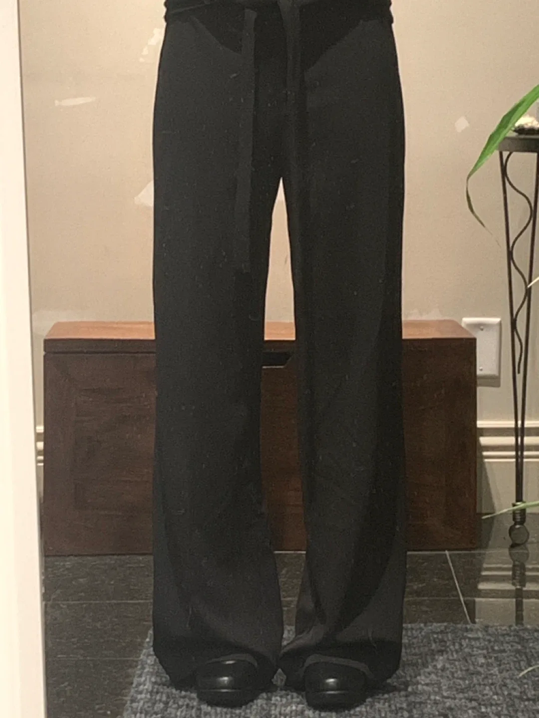 Black Calvin Klein Wide-leg Dress Pants image indicator(3)