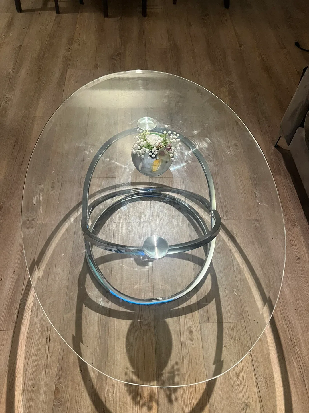 Oval Glass Coffee Table