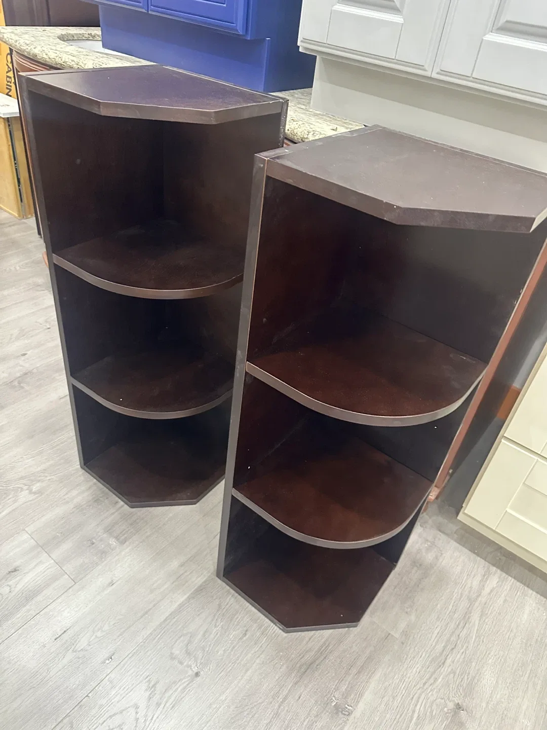 Corner Shelf Unit - Dark Brown thumbnail