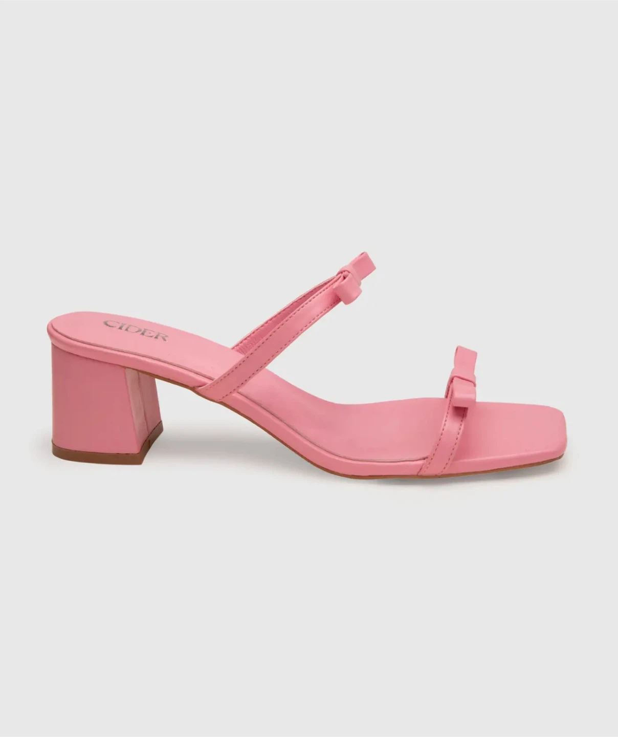 Cider Pink Bow Detail Heeled Mules - photo 2