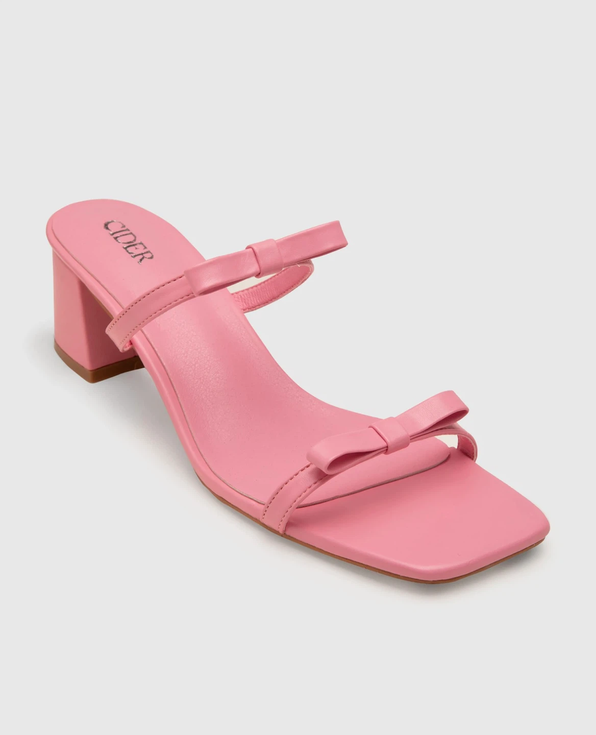 Cider Pink Bow Detail Heeled Mules - photo 3