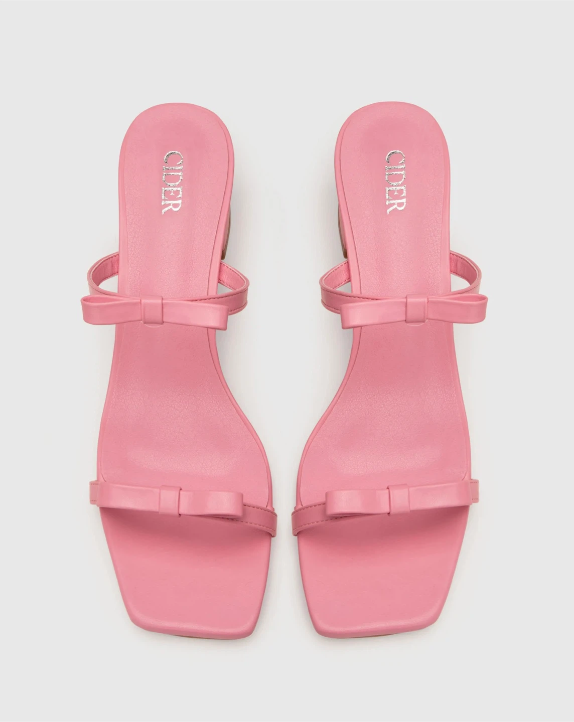 Cider Pink Bow Detail Heeled Mules - photo 5