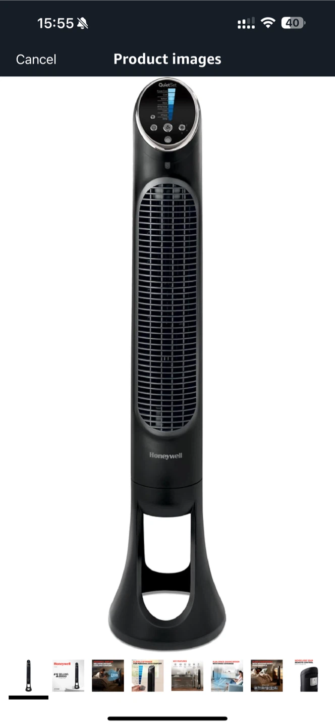 Honeywell QuietSet 8 Tower Fan - Like New!
