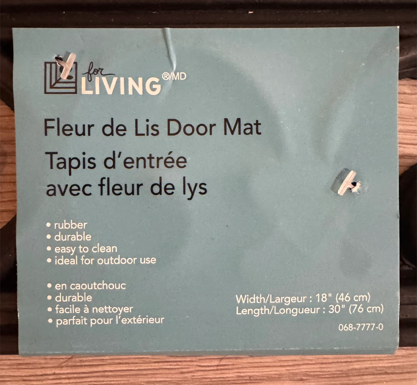 For Living Fleur de Lis Door Mat - 18" x 30" - photo 2