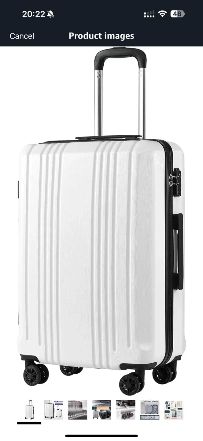 White Hardside Suitcase image indicator(2)