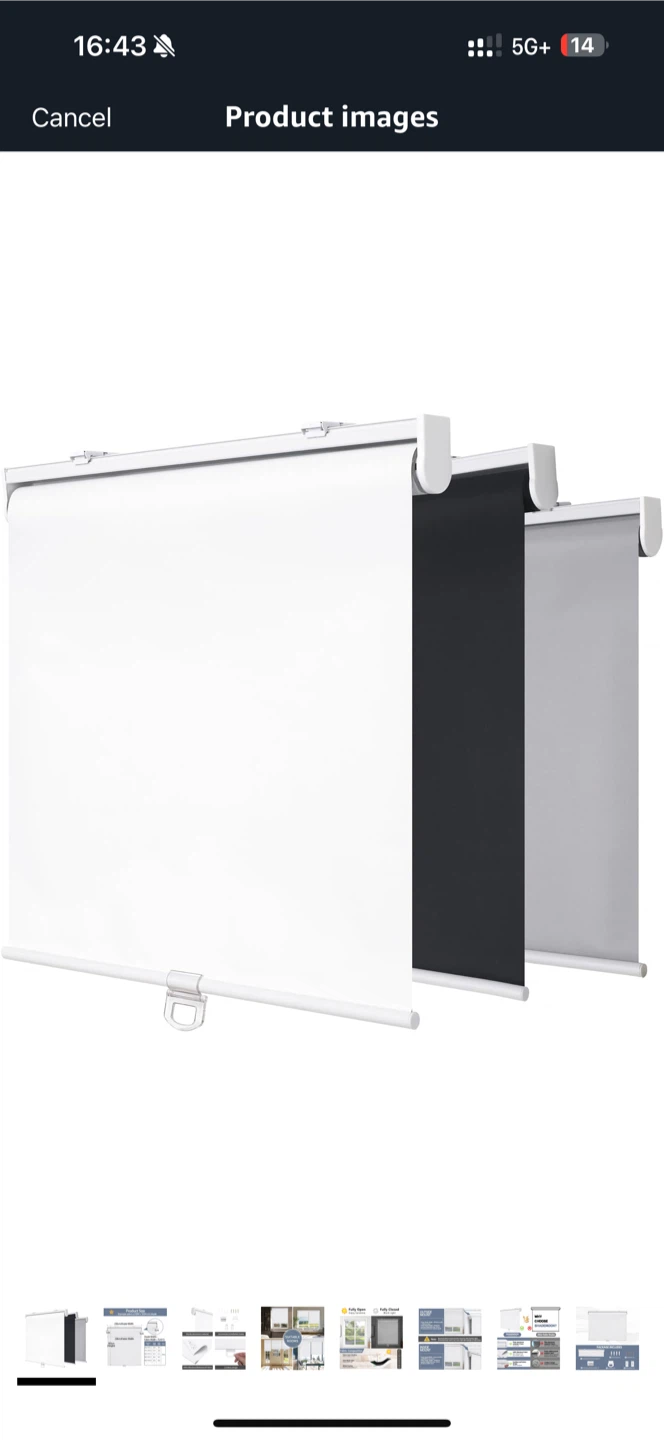 White Roller Window Shade 50"W x 72"H 35 each