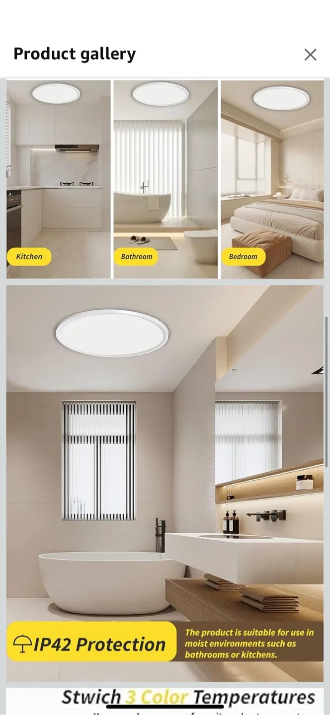 Bright Future Lighting LED Ceiling Light - White, 16 inch image indicator(4)