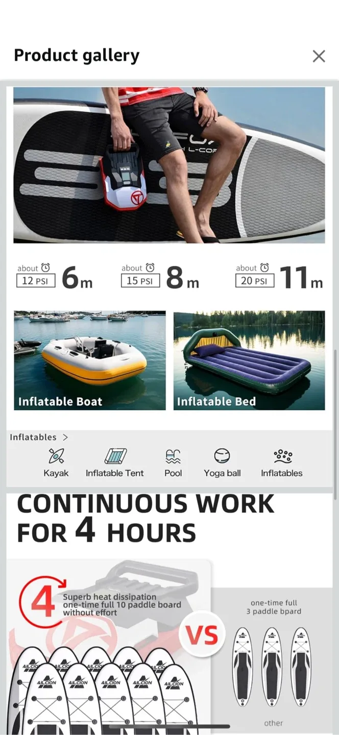 GiCLE Portable Air Compressor Pump - Like New! image indicator(3)