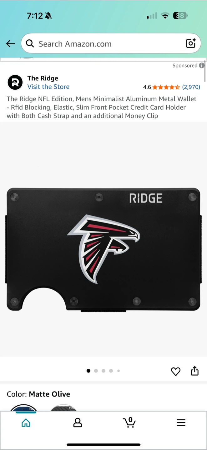 Ridge NFL Atlanta Falcons Wallet - Matte Olive - photo 3