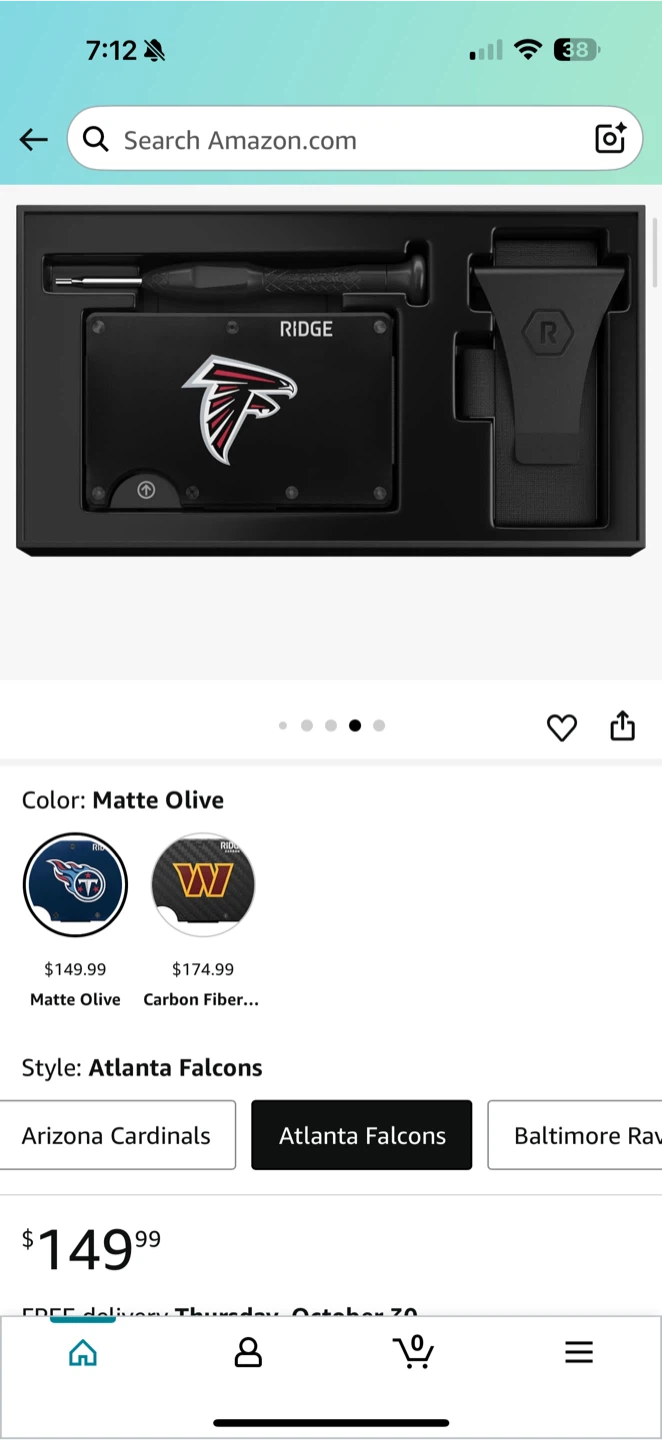 Ridge NFL Atlanta Falcons Wallet - Matte Olive - photo 4