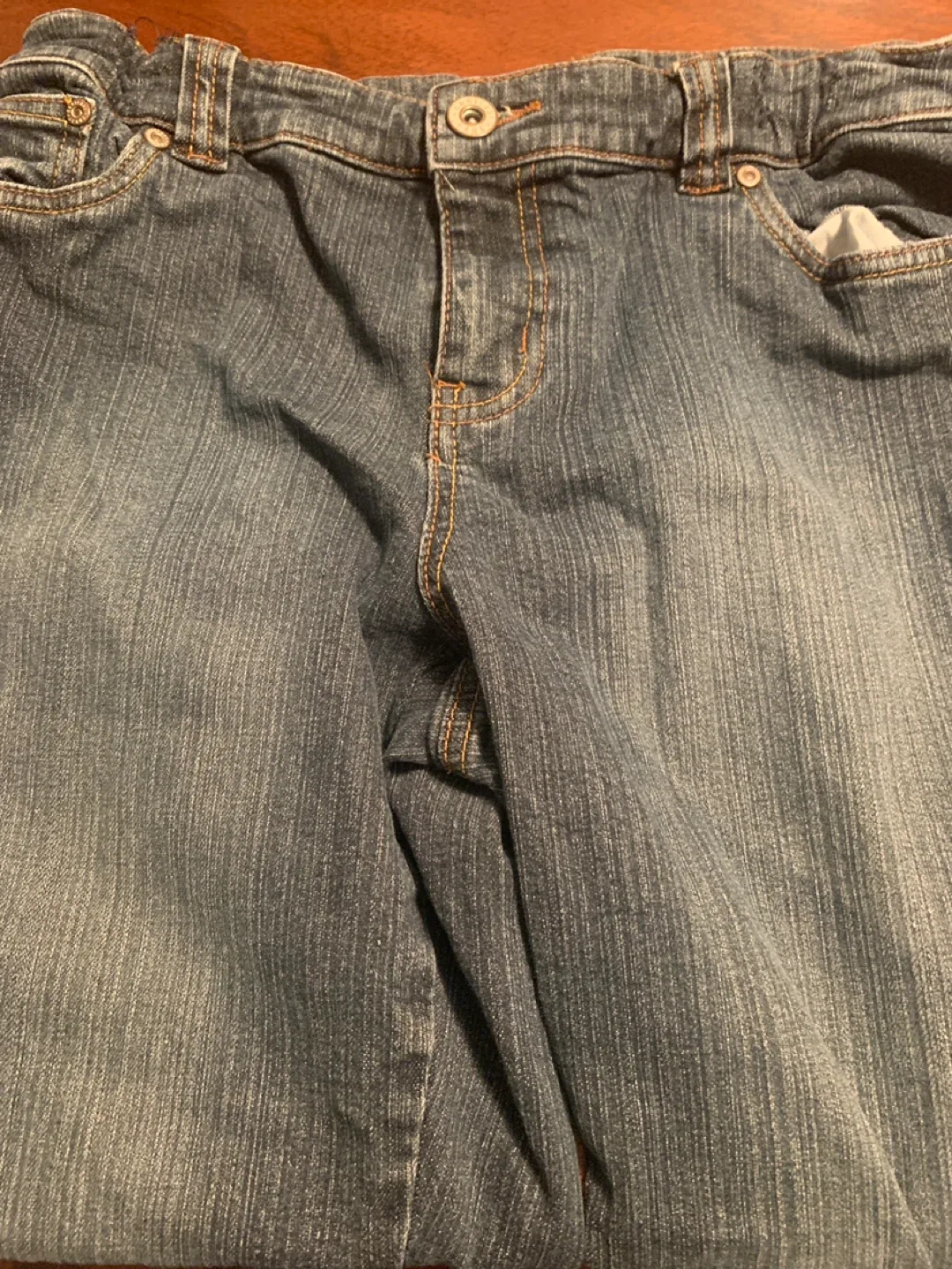 Dark-wash Distressed Denim Jeans