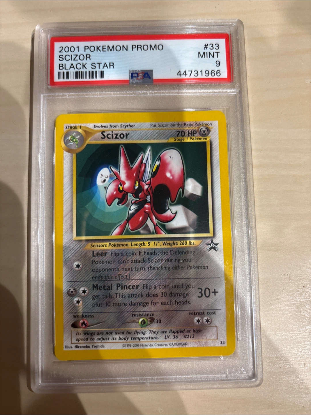 2001 Pokemon Promo Scizor Black Star Mint 9