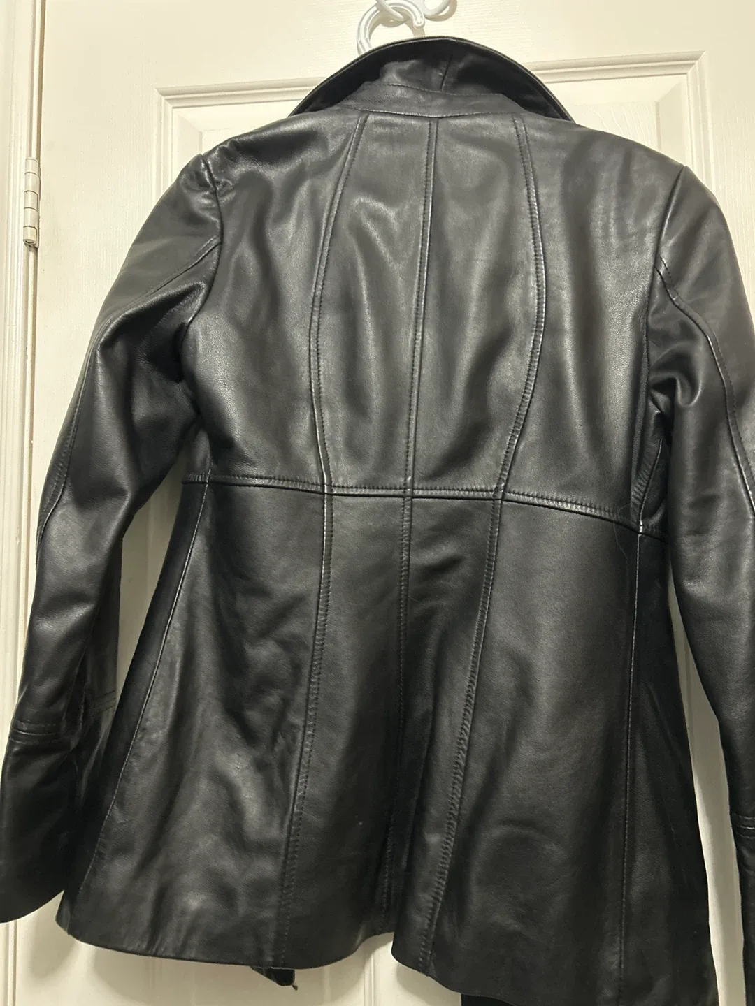 DANIER Black Leather Jacket Size 2XS/2TP image indicator(4)