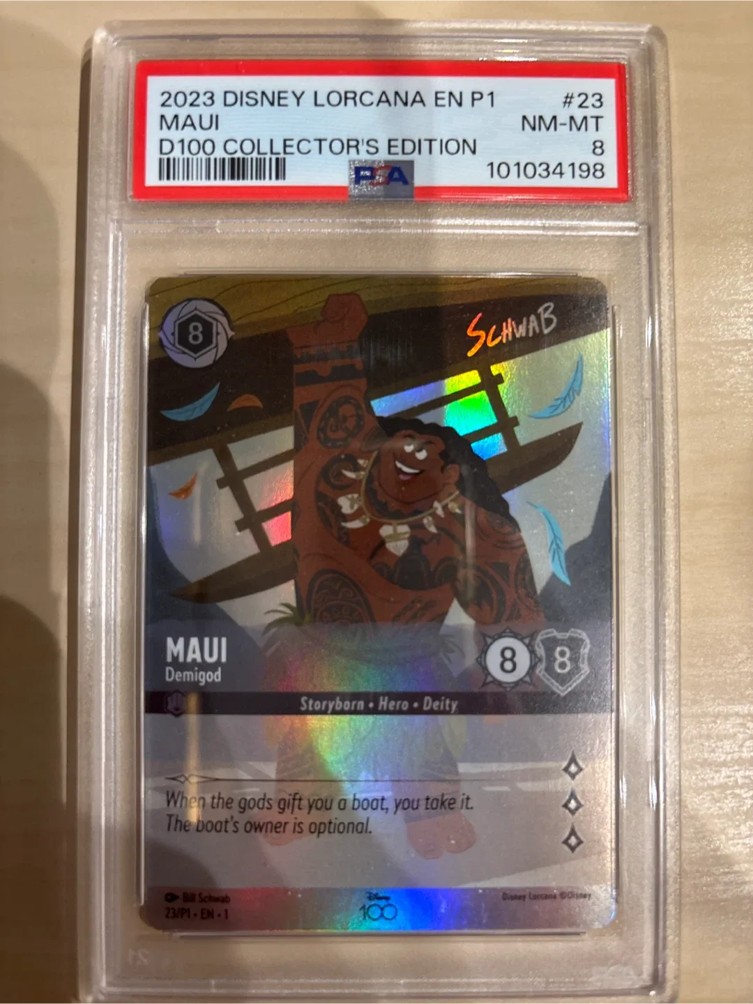 Disney Lorcana Maui D100 Collector's Edition Card thumbnail