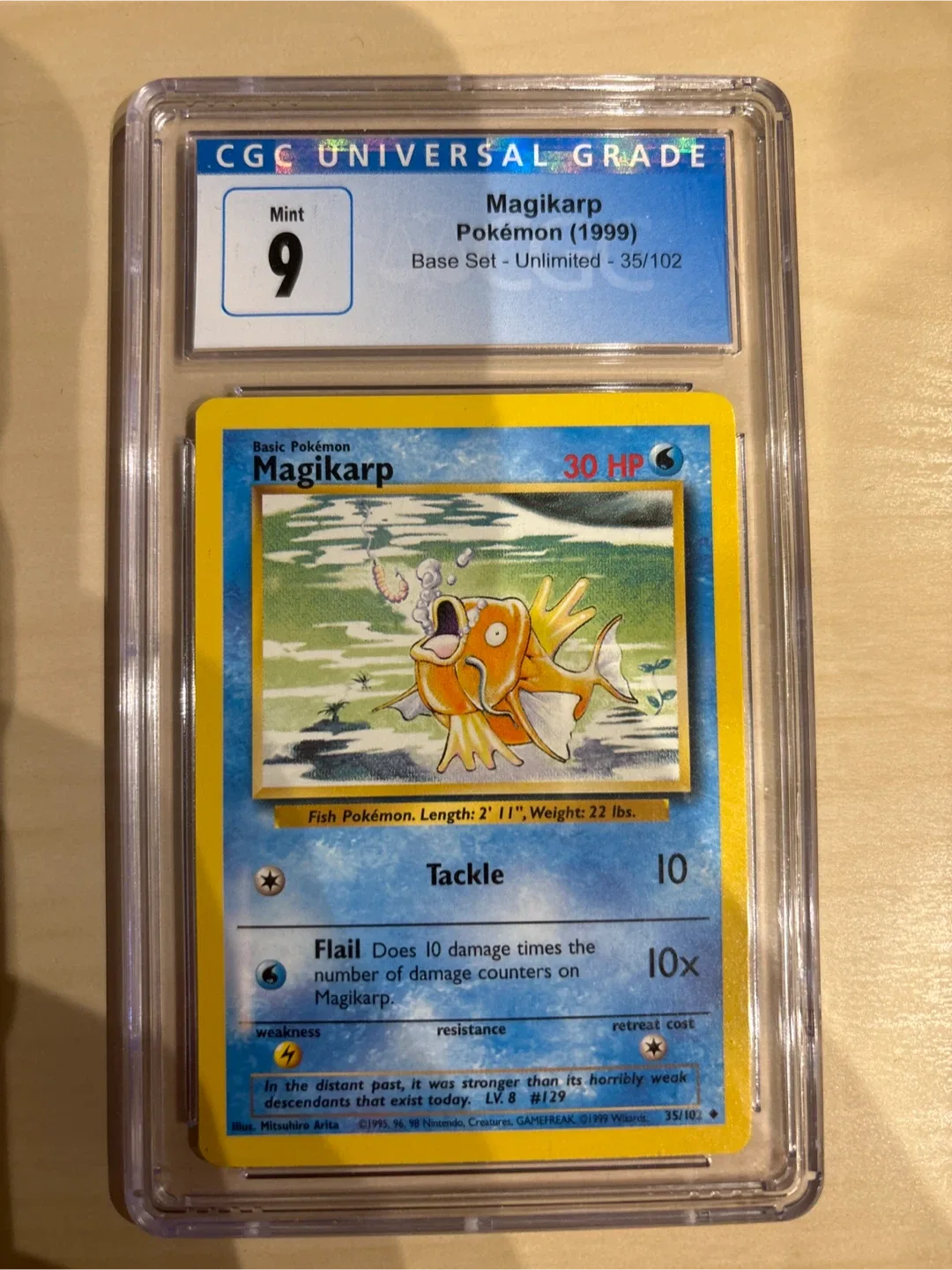 Magikarp Pokémon Card (1999) - CGC Mint 9 thumbnail
