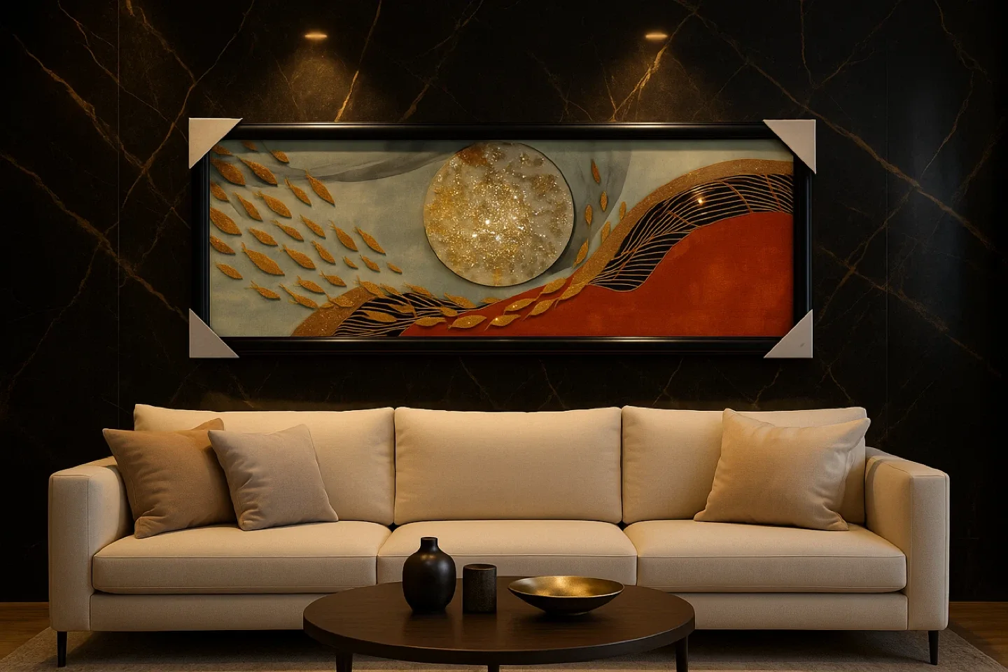 Framed Fish & Moon Wall Art image indicator(3)