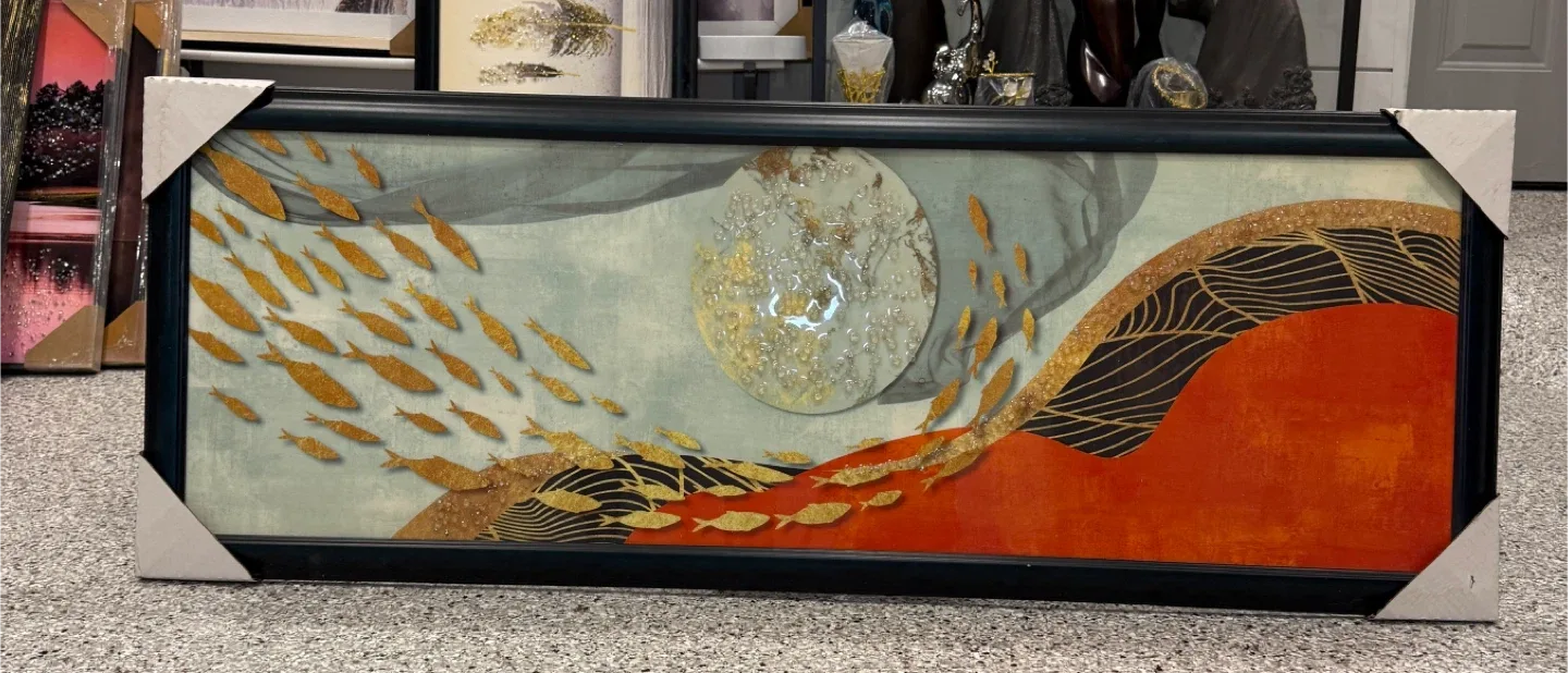 Framed Fish & Moon Wall Art image indicator(7)